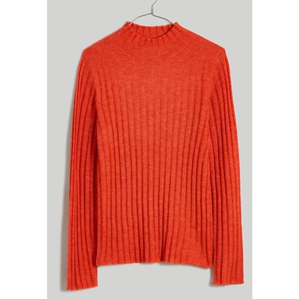Madewell Harry Sheer Alpaca Mock Neck Lightweight Shirt US Women's XS New